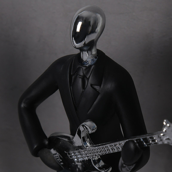 Γλυπτό ρητίνης με χαρακτήρες μουσικής μπάντας – Σκανδιναβικός μινιμαλιστικός σχεδιασμός για καθιστικό, διακοσμητικό για τηλεόραση και κρασί, αφαιρετική τέχνη, Violin