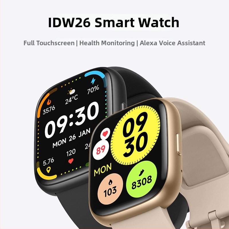 Smartwatch IDW26 s Bluetooth hovorom, sledovanie srdcového tepu a hladiny kyslíka, počítanie krokov, kompatibilita s Androidom, TFT displej