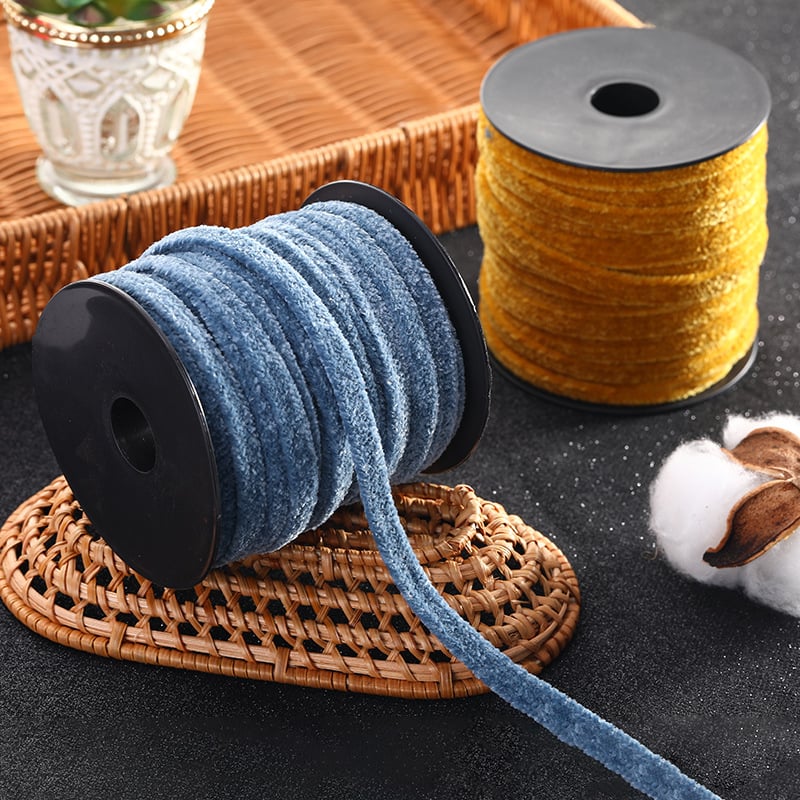 Chenille flokirani trakasti materijal, neelastična užad za kapu, dodaci za kosu i pakiranje darova