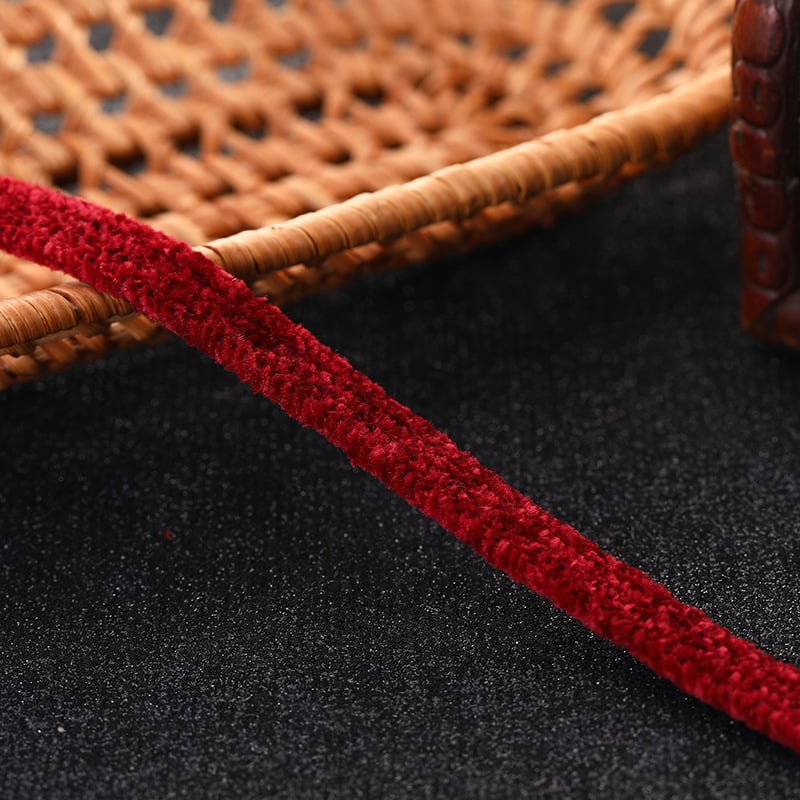 Chenille flokirani trakasti materijal, neelastična užad za kapu, dodaci za kosu i pakiranje darova