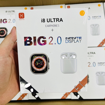 i8 Ultra pametni sat i Bluetooth slušalica u jednome, dvostruka narukvica, mjerenje krvnog kisika i krvnog tlaka, bežično punjenje, vodootporno