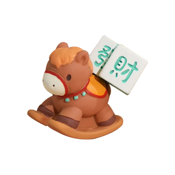 Декоративна бюро фигурка: кон със функция люлеене, смолна скулптура, стил Casual, Артикул ALTJBS0098