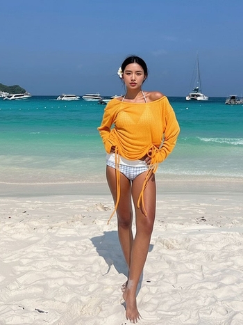 Ženski dugi rukav za plažu s UV zaštitom, pokrivalo za plažu i kupaći kostim s efektom mršavljenja, bez leđa