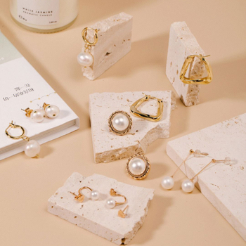 Fundal de pânză pentru fotografierea produselor cu bloc de piatră de peșteră și placă de marmură naturală, pentru cercei și coliere (Timp de lansare pe piață: 2022; Sursă: Spot; Tip: Pânză de fundal; Scenarii: Fotografierea produselor; Material: Piatră de 