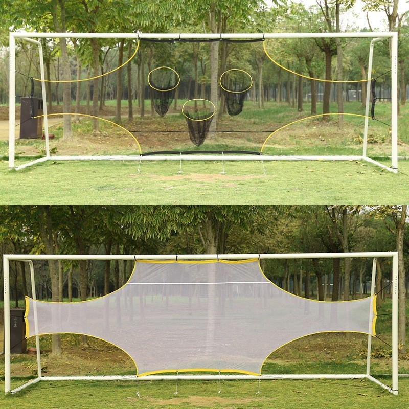 Futball célháló edzéshez, hexagonális háló, visszaverő háló, ifjúsági szabadrúgás gyakorlására, 5/7/11 játékos számára