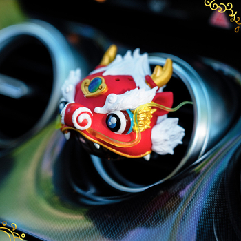 GEEKFUN Ples zmaja i buđenje lava — držač parfema za auto, privjesak za zračni otvor, plastika, aromatičan, orijentalni miris