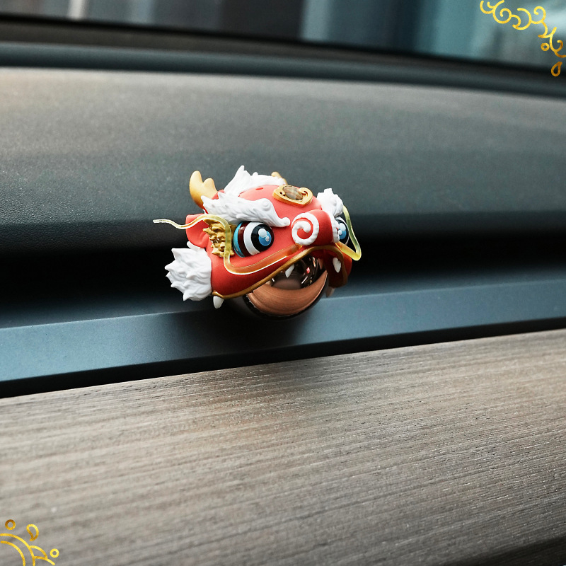 GEEKFUN Ples zmaja i buđenje lava — držač parfema za auto, privjesak za zračni otvor, plastika, aromatičan, orijentalni miris