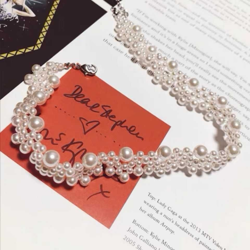 Choker ogrlica s imitacijom perli, plast/smola | brend 18Aormyk | crtani stil, motivi životinje/Zodijak