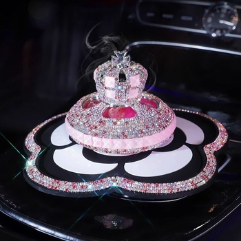 Автомобилен носител за парфюм с кристална корона в стил богиня, Liuli материал, лек лукс стил, Tianruika, елиминира миризми