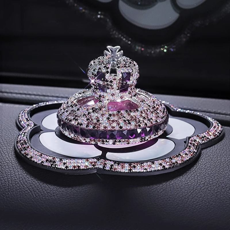 Автомобилен носител за парфюм с кристална корона в стил богиня, Liuli материал, лек лукс стил, Tianruika, елиминира миризми