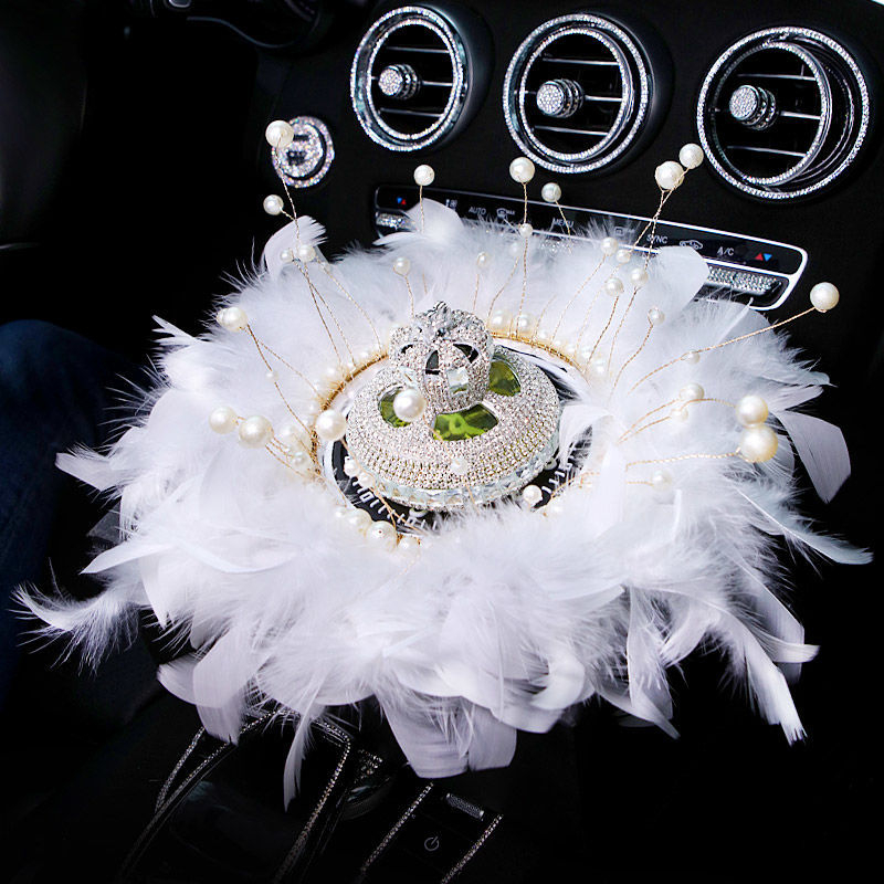 Автомобилен носител за парфюм с кристална корона в стил богиня, Liuli материал, лек лукс стил, Tianruika, елиминира миризми