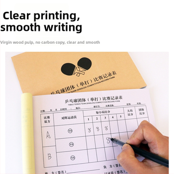 Tabuľka skóre s náhradnými kartami a taktickou doskou pre basketbal, futbal, badminton a stolný tenis; papier, 500 listov, tlač loga, prispôsobenie