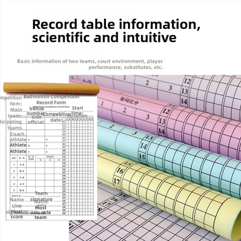 Tabuľka skóre s náhradnými kartami a taktickou doskou pre basketbal, futbal, badminton a stolný tenis; papier, 500 listov, tlač loga, prispôsobenie