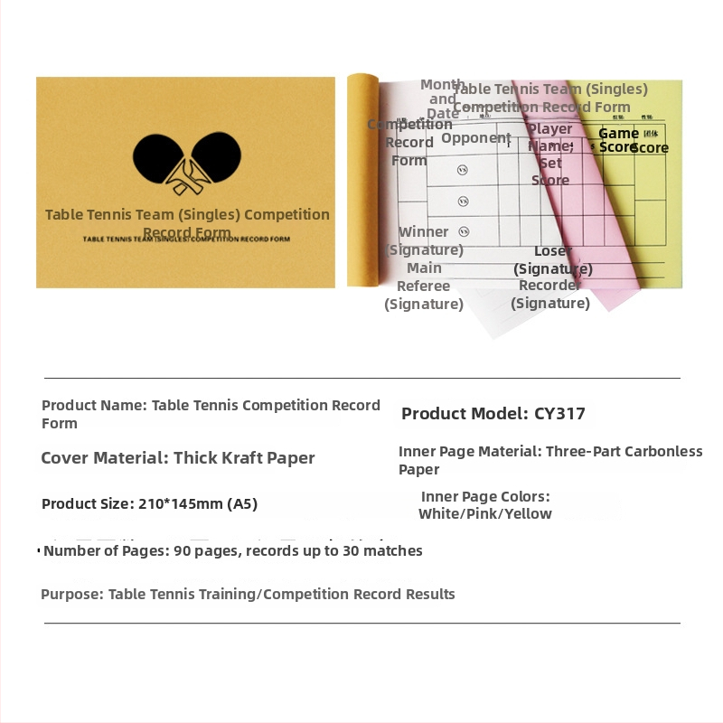 Tabuľka skóre s náhradnými kartami a taktickou doskou pre basketbal, futbal, badminton a stolný tenis; papier, 500 listov, tlač loga, prispôsobenie