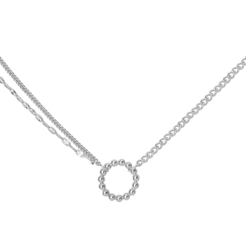 Morning Hope choker s metalnim premazom, nepravilna ključna lančana ogrlica, višeslojni korejski stil za žene