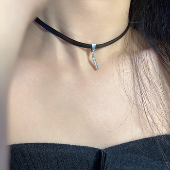 Geometrijska ogrlica od legure, elektroplatinirana, regularni lanac, minimalistički stil, unisex