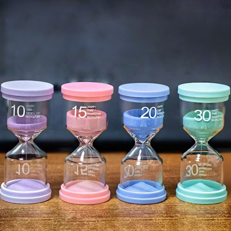 Пясъчен часовник с форма на макарон, стъкло, ръчна изработка, модерен минималистичен стил