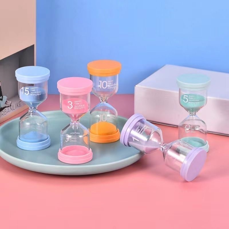 Пясъчен часовник с форма на макарон, стъкло, ръчна изработка, модерен минималистичен стил