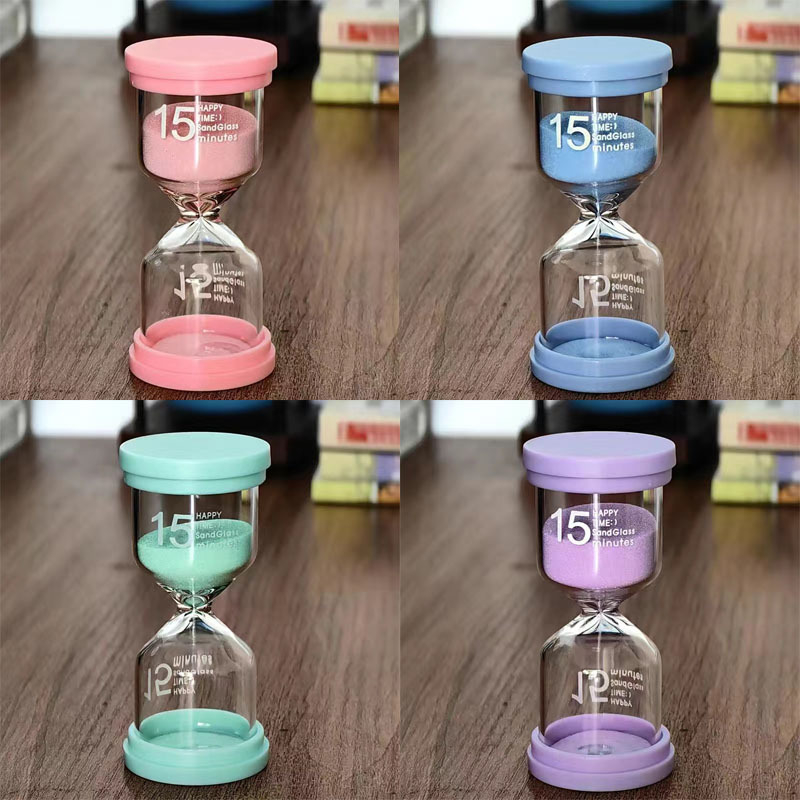 Пясъчен часовник с форма на макарон, стъкло, ръчна изработка, модерен минималистичен стил