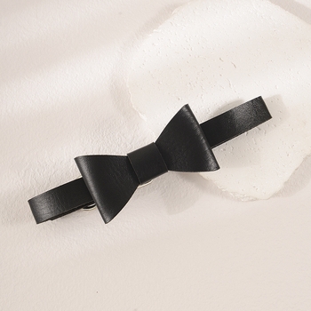 Bőrből készült nyaklánc masni formájú dizájnnal, kulcscsont-nyaklánc, elektroplatált felület