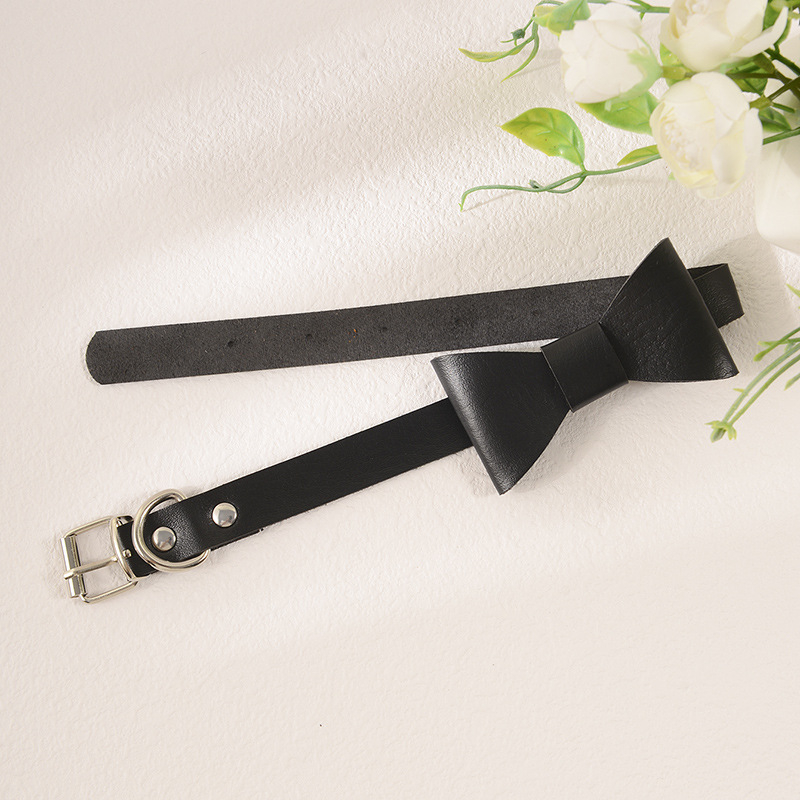 Bőrből készült nyaklánc masni formájú dizájnnal, kulcscsont-nyaklánc, elektroplatált felület