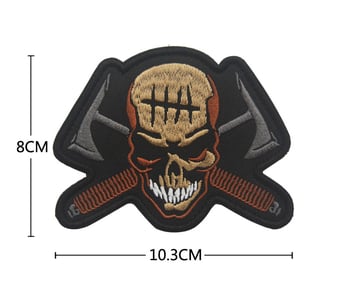 Patch brodat cu Velcro pentru brățară tactică, Aotddor, țesătură poliester, model cu dungi, sex neutru, pentru sporturi în aer liber