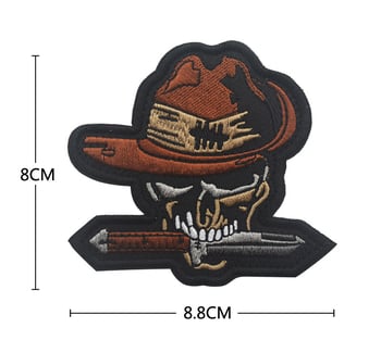 Patch brodat cu Velcro pentru brățară tactică, Aotddor, țesătură poliester, model cu dungi, sex neutru, pentru sporturi în aer liber