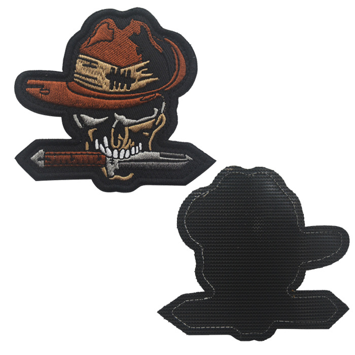 Patch brodat cu Velcro pentru brățară tactică, Aotddor, țesătură poliester, model cu dungi, sex neutru, pentru sporturi în aer liber