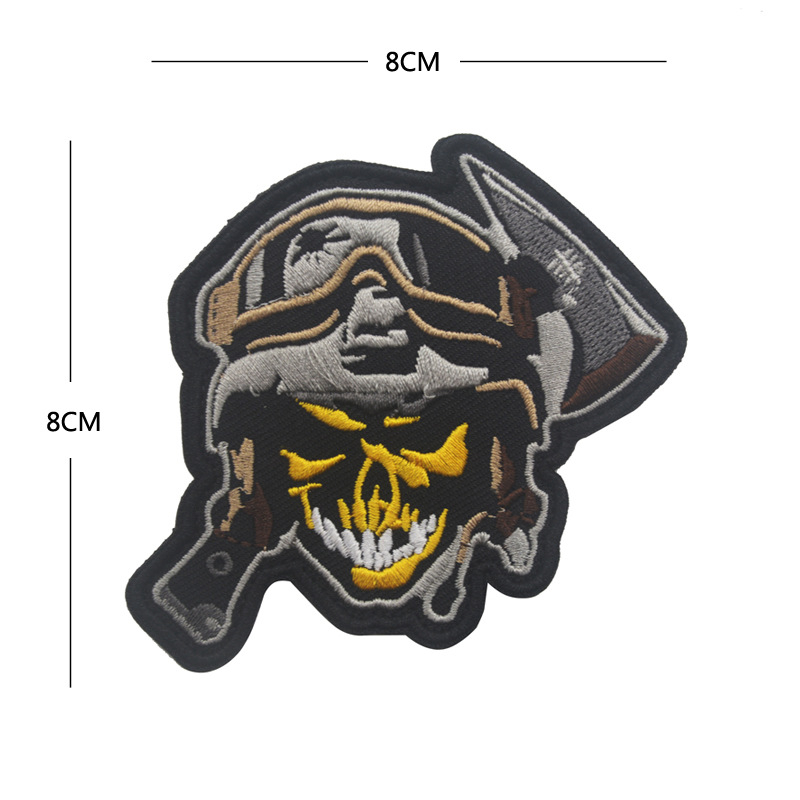 Patch brodat cu Velcro pentru brățară tactică, Aotddor, țesătură poliester, model cu dungi, sex neutru, pentru sporturi în aer liber