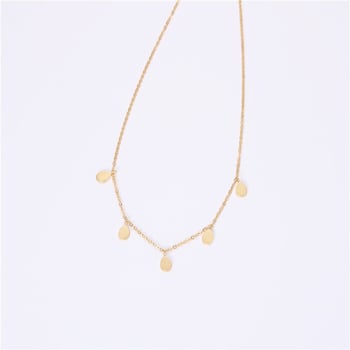 Choker ogrlica od bakra sa cirkonima, tkanim lancem, privjesak od titan čelika, Vitafend, ženski stil