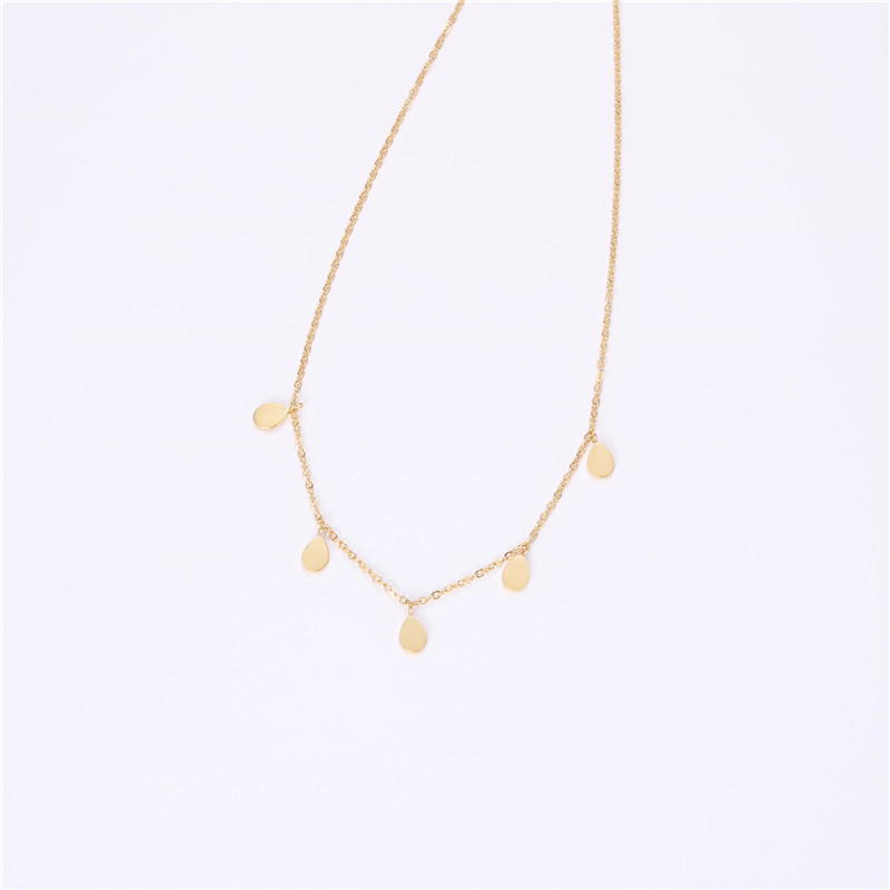 Choker ogrlica od bakra sa cirkonima, tkanim lancem, privjesak od titan čelika, Vitafend, ženski stil