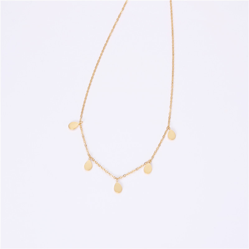 Choker ogrlica od bakra sa cirkonima, tkanim lancem, privjesak od titan čelika, Vitafend, ženski stil