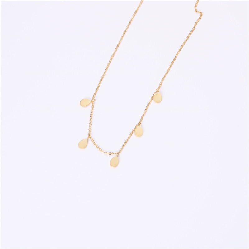 Choker ogrlica od bakra sa cirkonima, tkanim lancem, privjesak od titan čelika, Vitafend, ženski stil