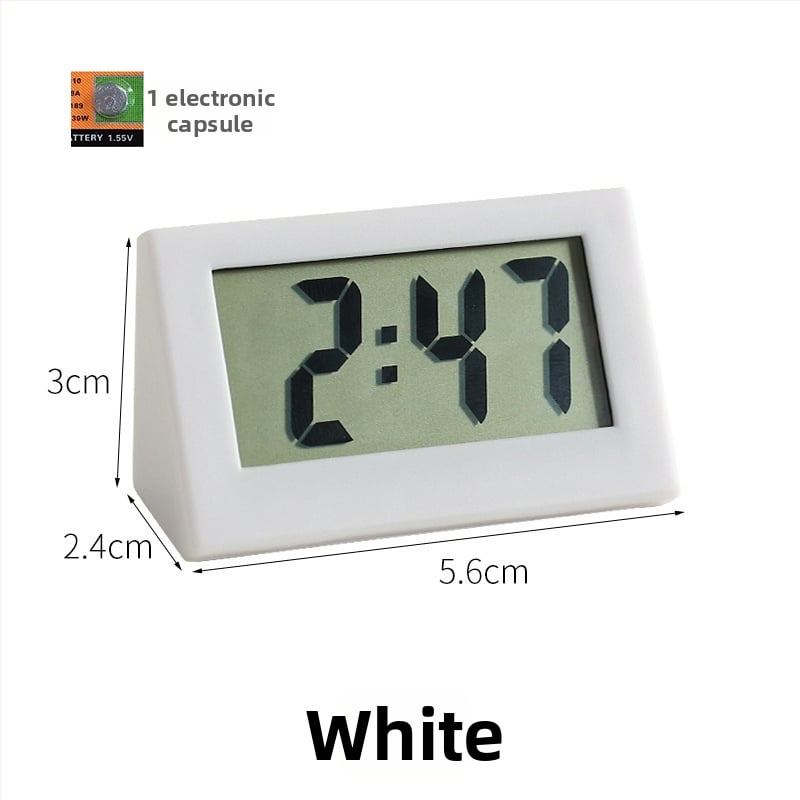 Настолен будилник с LED дисплей за време, батерийно захранване, механично движение, акрилен циферблат, пластмасов корпус