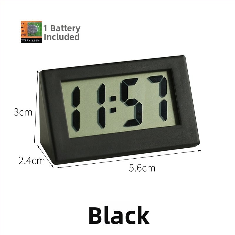Настолен будилник с LED дисплей за време, батерийно захранване, механично движение, акрилен циферблат, пластмасов корпус