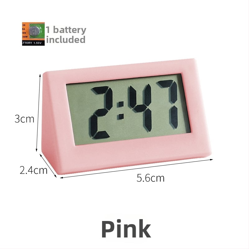 Настолен будилник с LED дисплей за време, батерийно захранване, механично движение, акрилен циферблат, пластмасов корпус