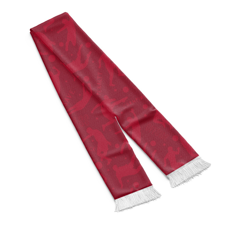 Șal fanilor la Cupa Mondială de fotbal; materiale: țesătură cu ochi de pasăre, acrilic, satin; număr produs FT-001; personalizare disponibilă; imprimare logo permisă; potrivit pentru fotbal.