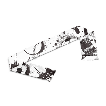 Șal personalizat pentru fanii fotbalului cu model de logo; Materiale: țesătură bird's-eye, acrilic, satin; Personalizabil; Tipărire logo disponibilă; Potrivit pentru fotbal și alte sporturi