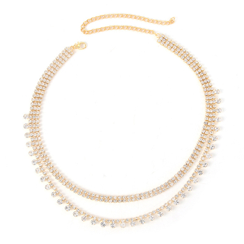 Яка-огърлица с Rhinestone и Swarovski кристал висулка, тегло 18 g, верига Regular chain, стил Fashion Commuter