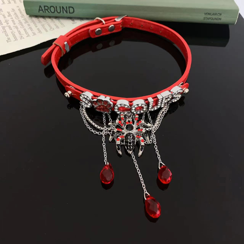 Ogrlica od legure s klavikijskim lancem, privjesak s mješavinom kamenja, dijamantni završetak