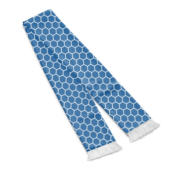 Fular pentru fani fotbal cu imprimare logo personalizabil; materiale: țesătură ochi de pasăre, acrilic, satin; imprimare logo disponibil; potrivit pentru meciuri de fotbal