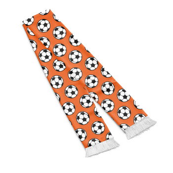 Șal personalizat de fotbal cu motiv imprimat de baschet, materiale: țesătură de tip bird's eye, acrilic, satin, cod produs FT-001