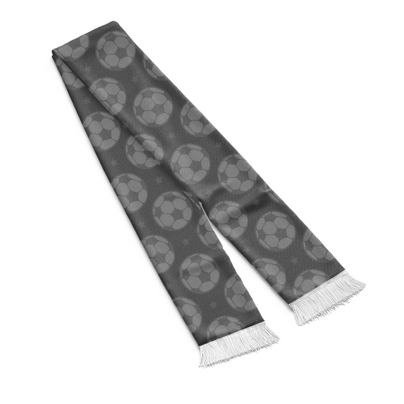 Șal personalizat de fotbal cu motiv imprimat de baschet, materiale: țesătură de tip bird's eye, acrilic, satin, cod produs FT-001