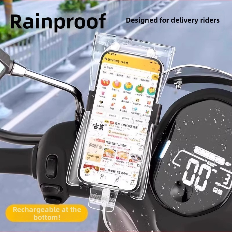 Vodotesná taška na telefón z PVC materiálu s funkciou nabíjania, kompatibilná s dotykovým displejom a stojanom, vhodná na outdoor a cyklistiku