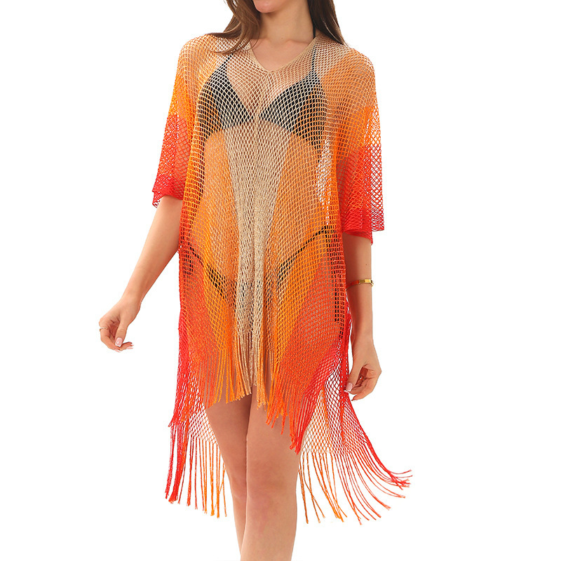 Hao Yue Strandruha hálós dizájn háló, pulóver, poliészter acetát béléssel, 200 g, felnőtt nőknek