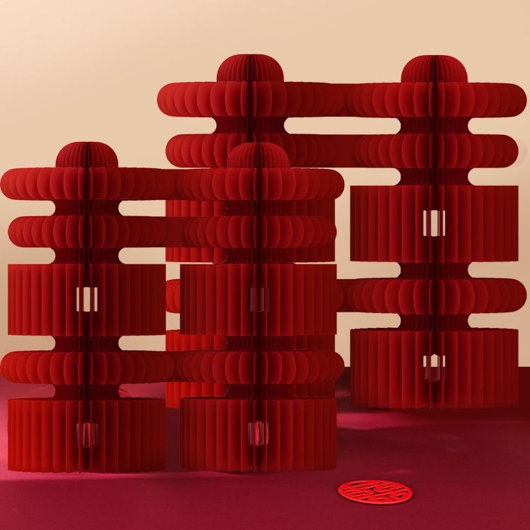 Сватбени хартиени honeycomb топки – 3D фотопроп за маса, украса Jiujian