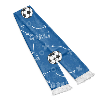 Șal de fotbal, personalizabil cu imprimare de logo, OEM FT-001; materiale: țesătură cu ochi de pasăre, acrilic, satin; procesare personalizată: da; imprimare logo: disponibil; potrivit pentru fotbal