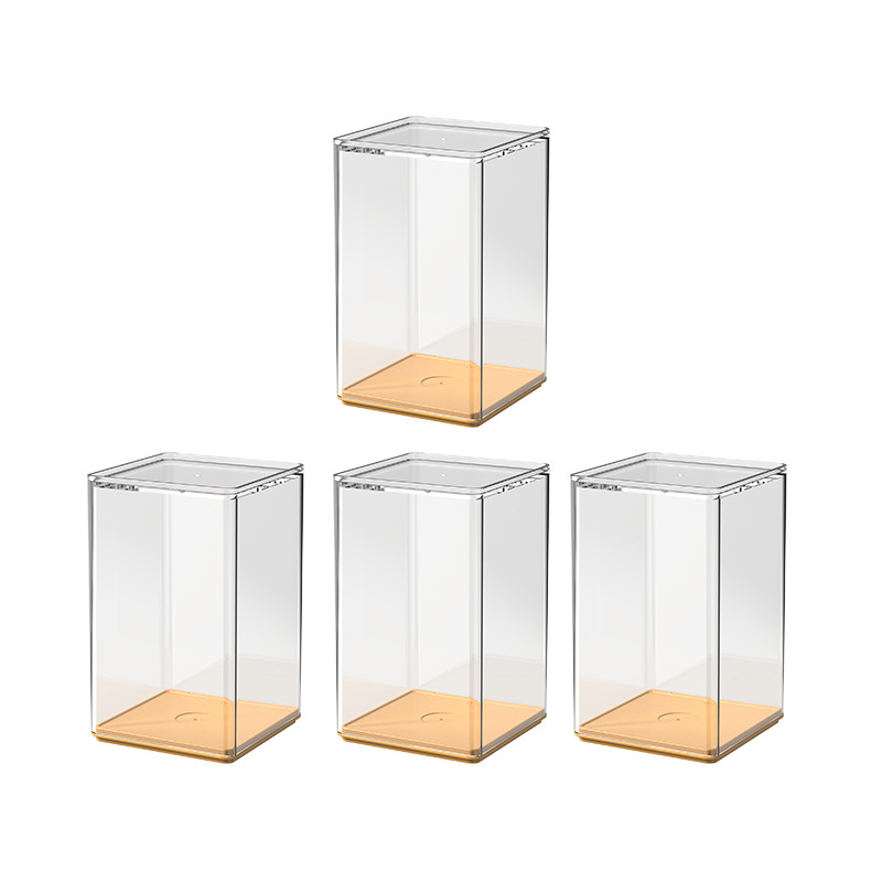 Figurák tároló doboza, PS műanyag, 25 L, porálló, egymásra rakható, 24 darabos készlet