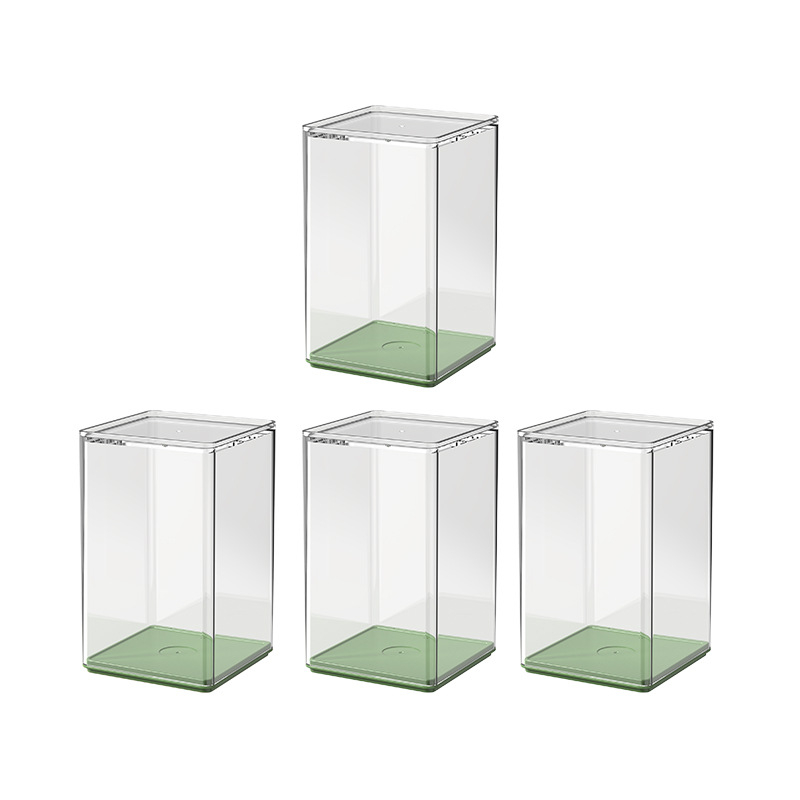 Figurák tároló doboza, PS műanyag, 25 L, porálló, egymásra rakható, 24 darabos készlet