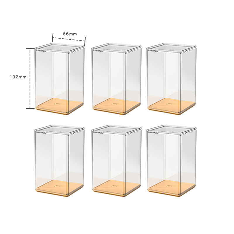 Figurák tároló doboza, PS műanyag, 25 L, porálló, egymásra rakható, 24 darabos készlet